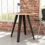 bar height table with black angled legs